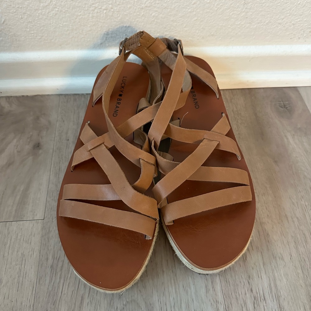 Lucky Brand Tan Strappy Sandals